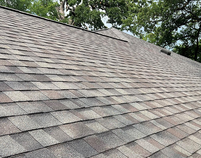 new composition roof shingles replaced by local roofing contractor